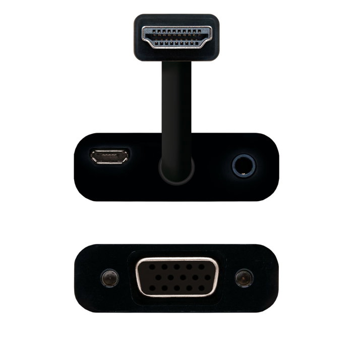 Nanocable Conversor HDMI a SVGA + Audio, 10.16.2001-BK, Negro Nanocable Conversor HDMI a SVGA + Audio, 10.16.2001-BK, Negro